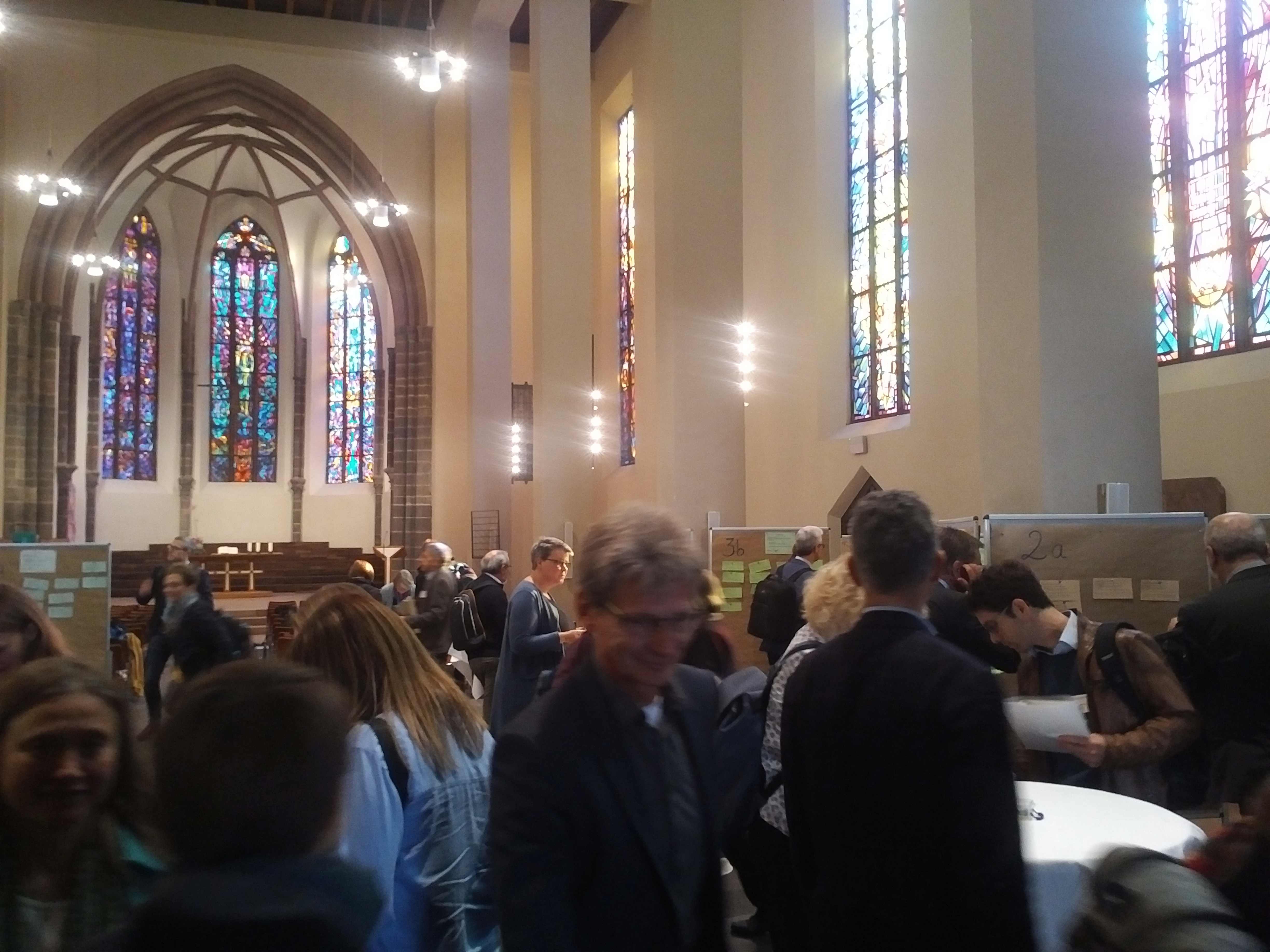 Winfried verbringt seinen Geburtstag zunächst ehrenamtlich beim Themenkonvent des Ökumenischen Kirchentages in Frankfurt.