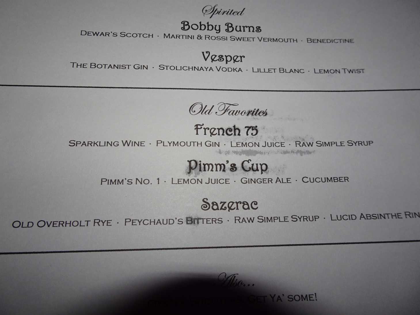 Der Sazerac ist Winfrieds neue Entdeckung....